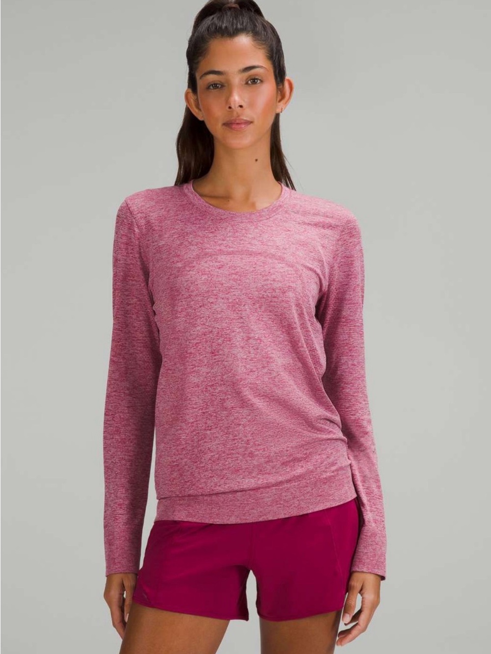 Lululemon Swiftly Relaxed-Fit Long Sleeve Pomegranate / Pink Peony size 6